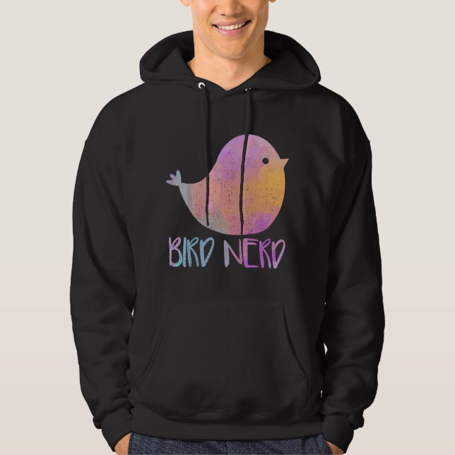 Ivrig fågelskådare Fågelskådning - Twitcher Fågels Hoodie (Framsida)