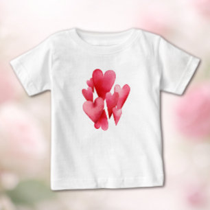 Ivrig rosa hjärtan t shirt