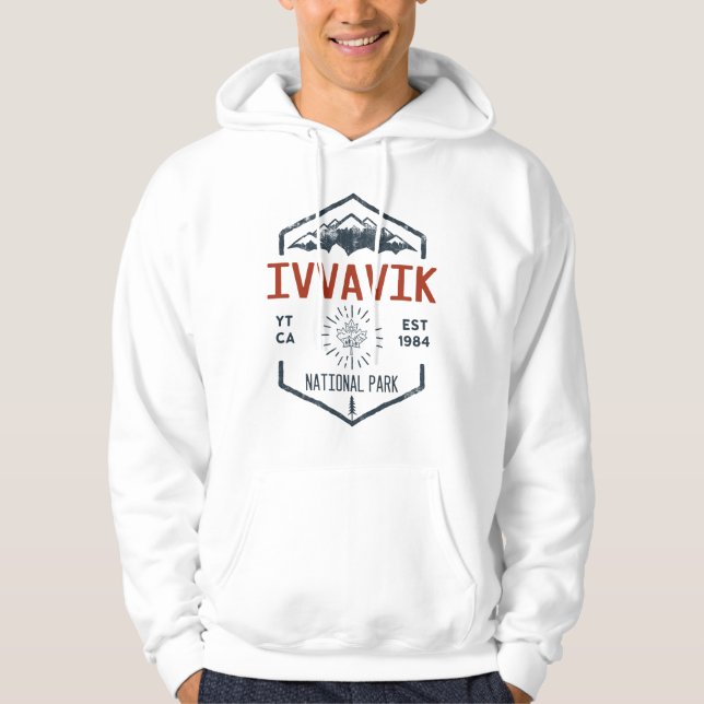 Ivvavik National Park Canada Vintage Distress Hoodie (Framsida)