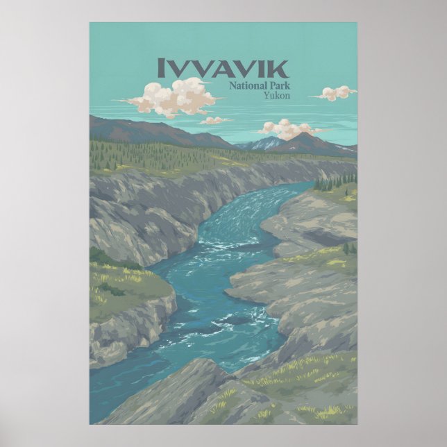 Ivvavik National Park Kanada Reseskylt Poster (Framsidan)