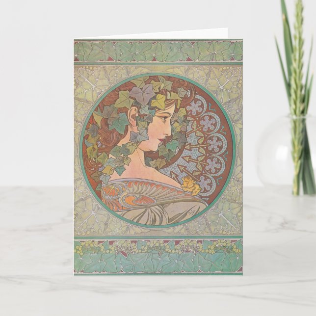 Ivy - Alphonse Mucha Kort (Framsida)