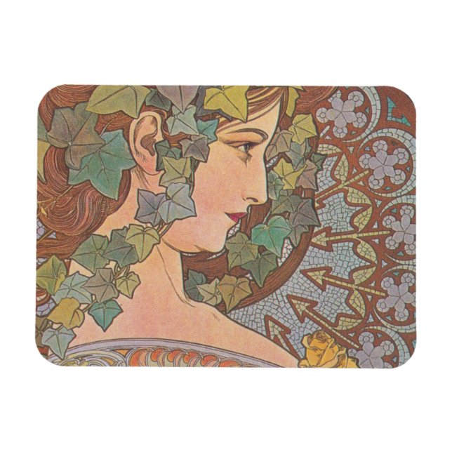 Ivy - Alphonse Mucha Magnet (Horisontell)