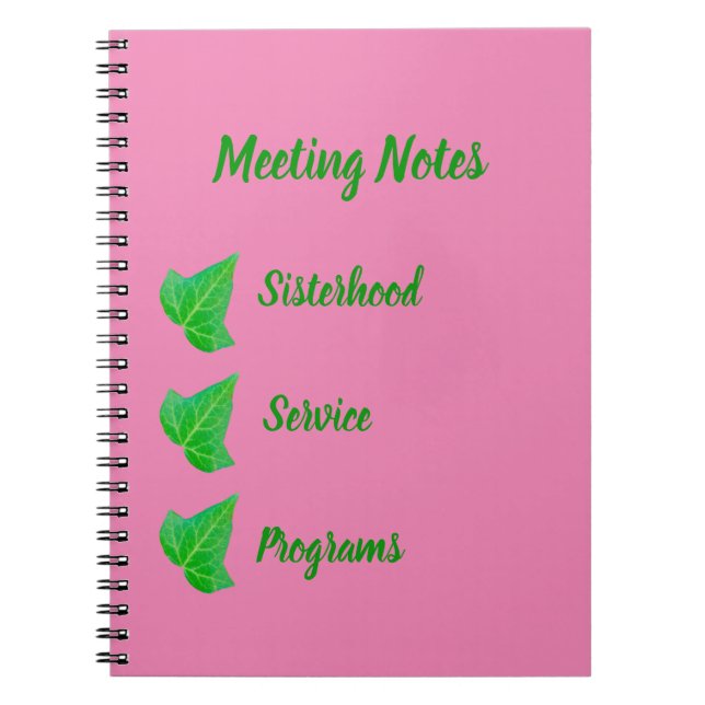 Ivy Anteckningsbok (Framsidan)