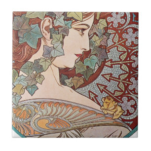 Ivy Art nouveau Kakelplatta