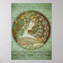 Ivy av Alphonse Mucha Art nouveau