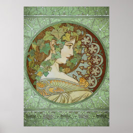 Ivy av Alphonse Mucha Art nouveau Poster