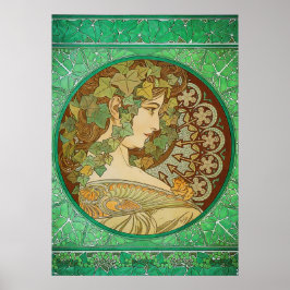 Ivy av Alphonse Mucha Art nouveau Poster