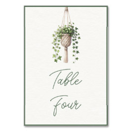 Ivy: Boho Chic Botanical Grey Plant Minimalist Bordsnummer