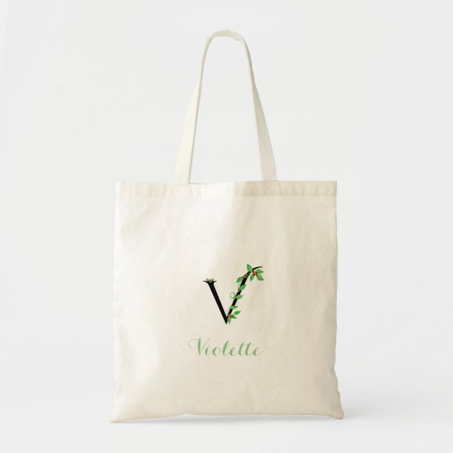 Ivy Design på Monogram V Tote Bag Tygkasse (Framsidan)