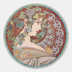 Ivy Goddess Mucha Runt Klistermärke