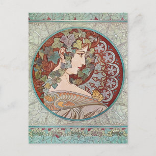 Ivy Goddess Mucha Vykort