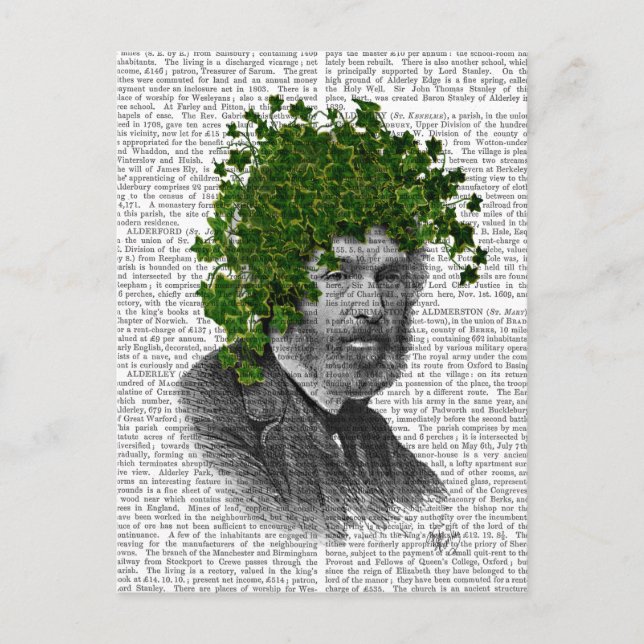 Ivy Head Plant Head Vykort (Framsida)