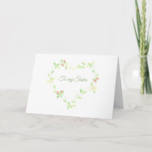 Ivy Heart syster Birthday Card