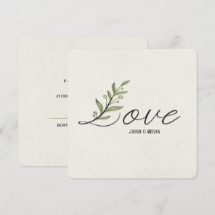 Ivy Leaf Love bröllopsinbjudan Inbjudningar