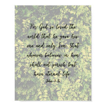 Ivy Löv Greenery Mönster John 3:16 Bibelkonst