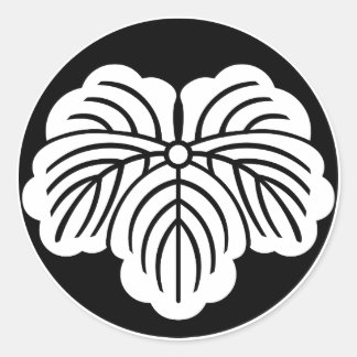 Ivy löv i ris tårta runt klistermärke