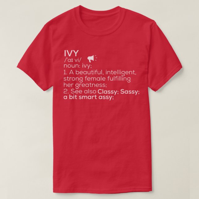 Ivy Namn Ivy Definition Ivy Female Namn Ivy Meanin T Shirt (Design framsida)