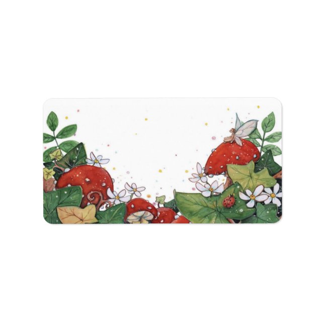 Ivy- och Toadstool-etiketter Adressetikett (Framsidan)