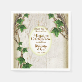 Ivy och Willow Bröllop Pappersservett