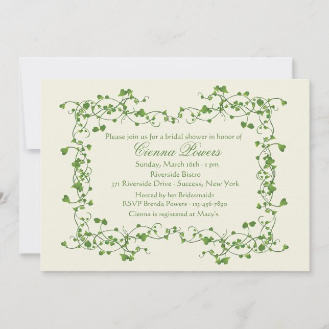 Ivy Ram Inbjudningskort för möhippan (Framsida)