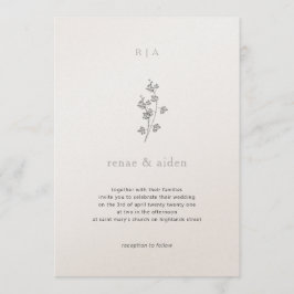 Ivy Wedding, Svarta och vita bröllop Inbjudningar