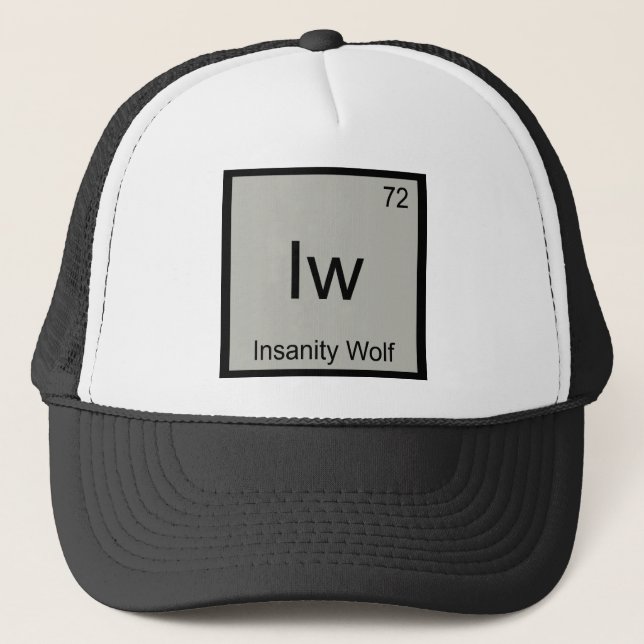 Iw - Insanity Wolf Kemiskt Elemente Symbol Meme T Truckerkeps (Framsida)
