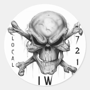IW SKULL & CrossBones, LOCAL, 721 Runt Klistermärke