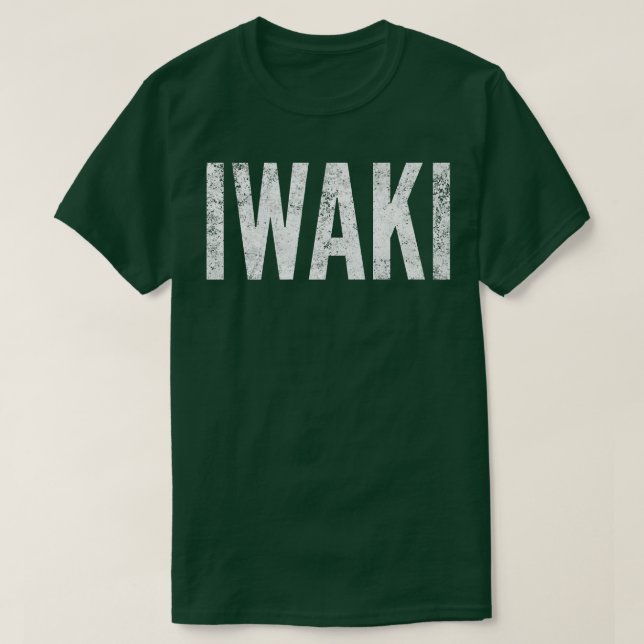 Iwaki Japan Distress Graphic T Shirt (Design framsida)
