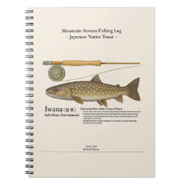 Iwana Mountain Stream Fishing Log Photo Notebook Anteckningsbok