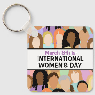 IWD Internationell Kvinnodagen 8 mars Nyckelring