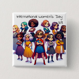IWD Internationell Kvinnodagen är den 8 mars Knapp