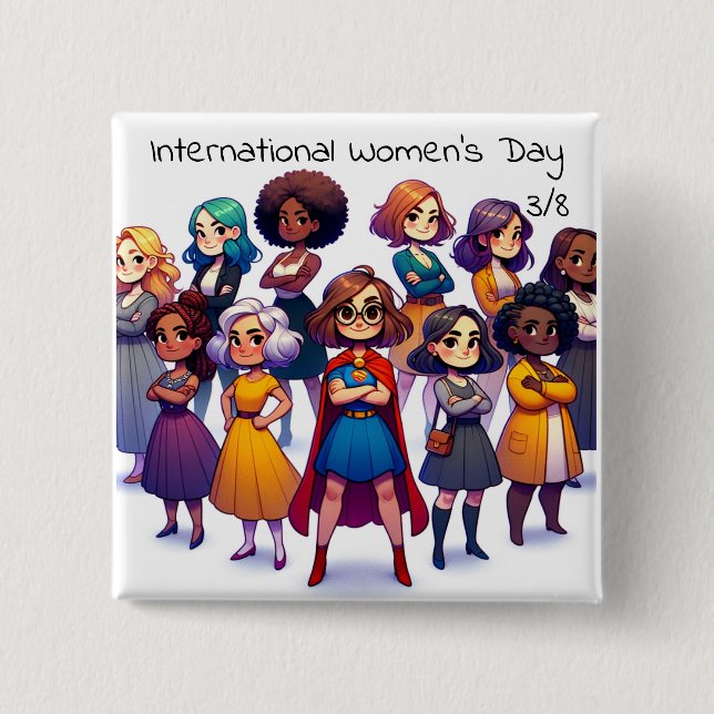 IWD | Internationell Kvinnodagen är den 8 mars Knapp (Framsida)