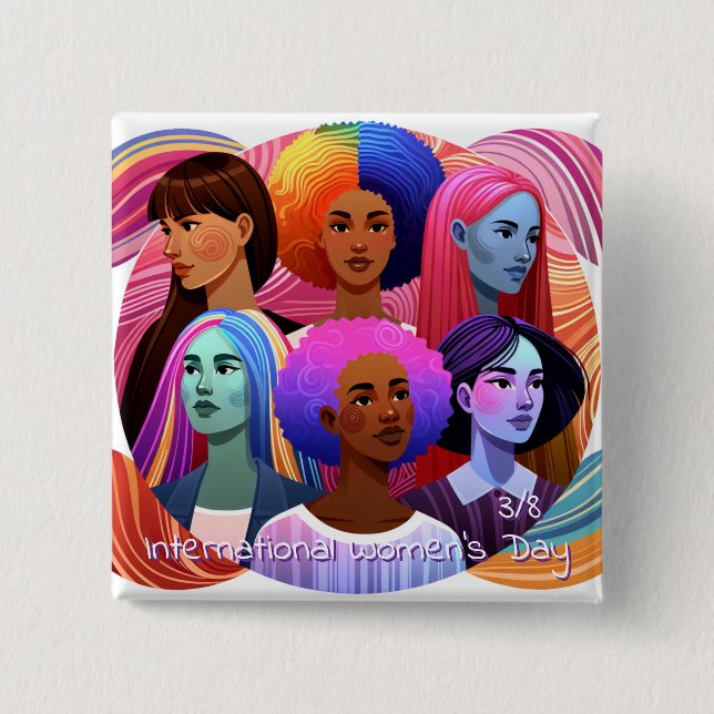IWD | Internationell Kvinnodagen är den 8 mars Knapp (Framsida)