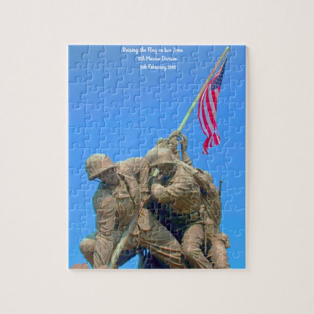 Iwo-Jima 5:e marindivision 5/02/1945 Pussel (Vertikal)