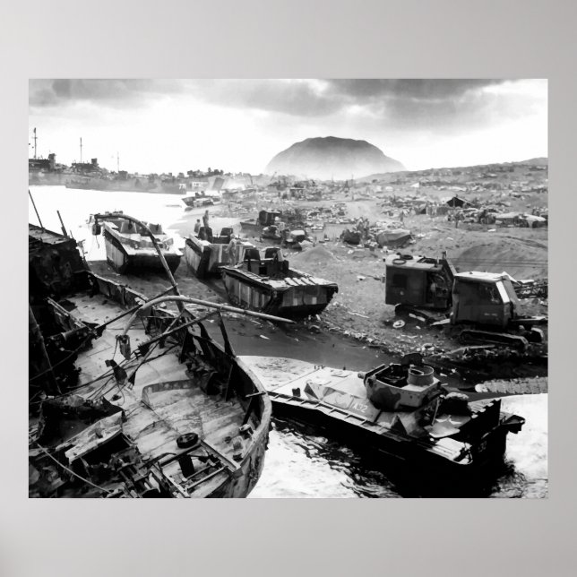 Iwo Jima Beach Poster (Framsidan)