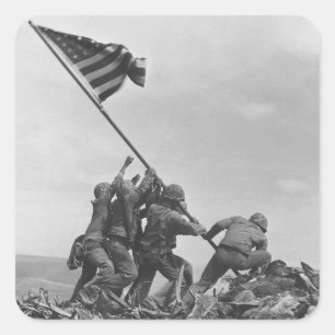 Iwo Jima Fyrkantigt Klistermärke