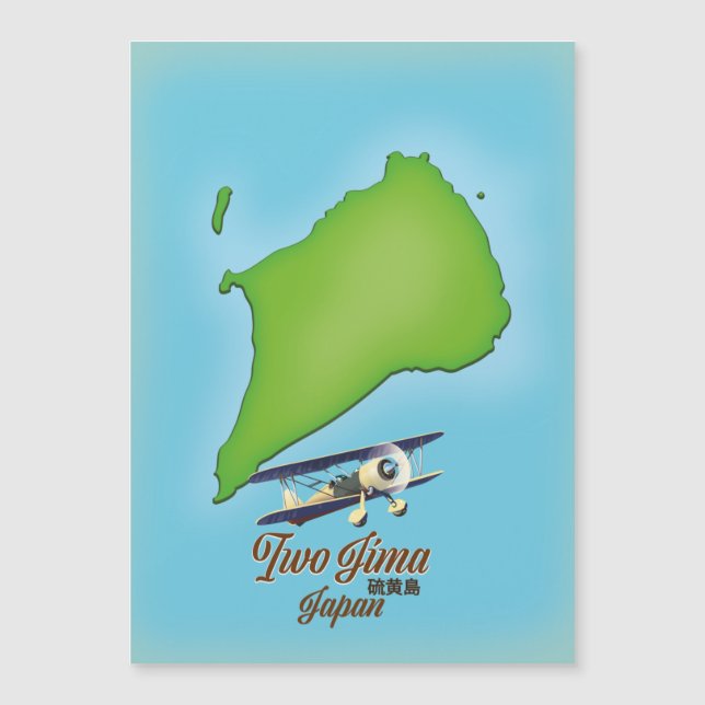 Iwo Jima Japanska ön karta (Framsida)