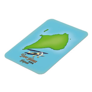 Iwo Jima Japanska ön karta Magnet