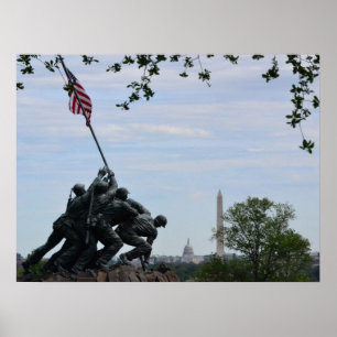 Iwo Jima Marines Memorial Monument i Arlingon, VA Poster