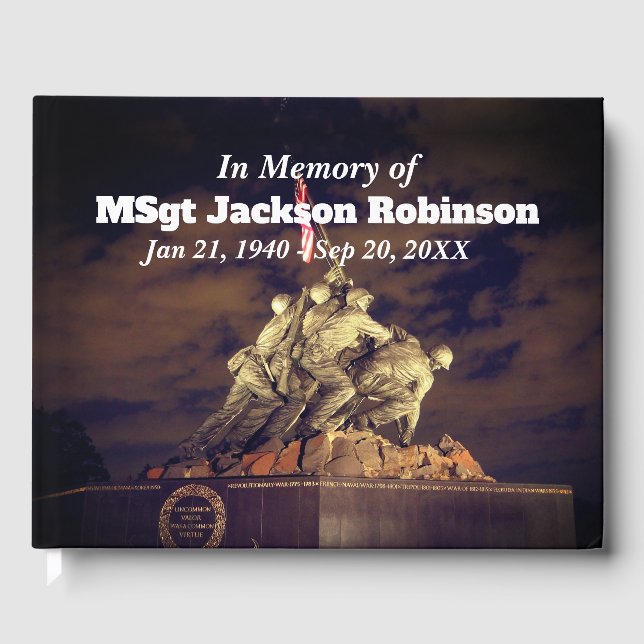 Iwo Jima Memorial USA Veteran Gästböcker (Framsida)