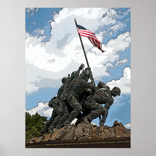 Iwo Jima - Posterized Poster (Framsidan)
