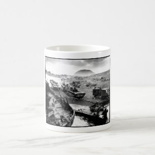 Iwo Jima strandmålning Kaffemugg