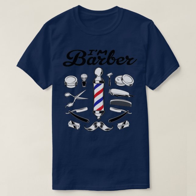ix27 m barber Shirt Barber Barber Barber Funny Bar T Shirt (Design framsida)