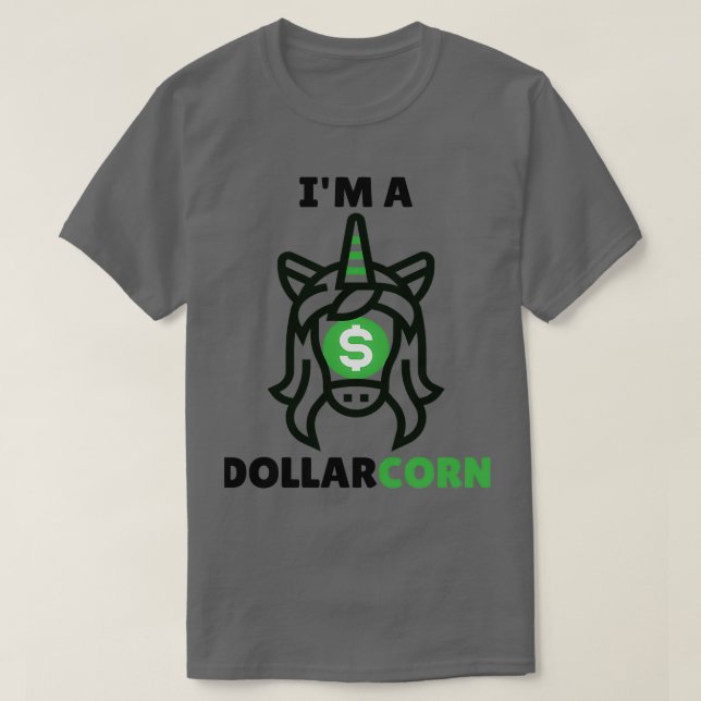 Ix27m A Dollarcorn Unicorn Money Trading Capital T Shirt (Design framsida)