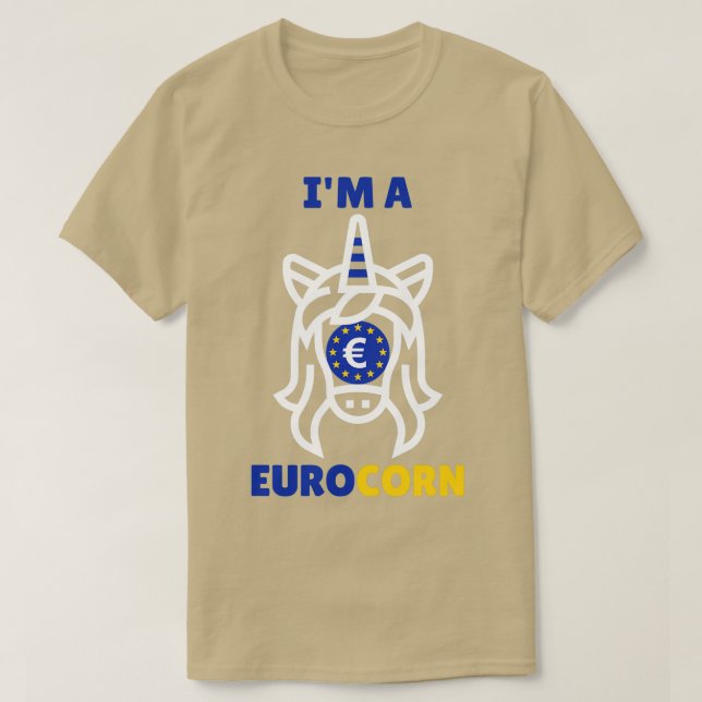 Ix27m A Eurocorn Unicorn Money Trading Capital 1 T Shirt (Design framsida)