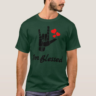 Ix27M BLESSED ASL-teckenspråksdesign 1 T Shirt