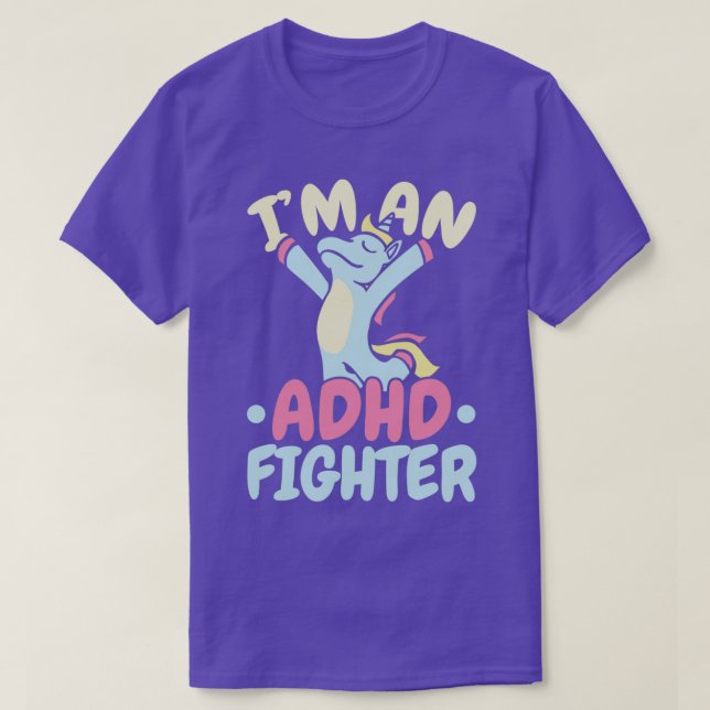 Ix27m - en ADHD-Tänka som bekämpar olika enhörning T Shirt (Design framsida)