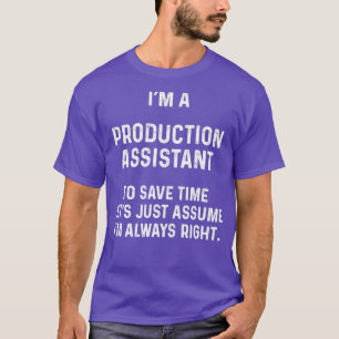 Ix27m en produktionsassistent till spara-tidsletx2 t shirt