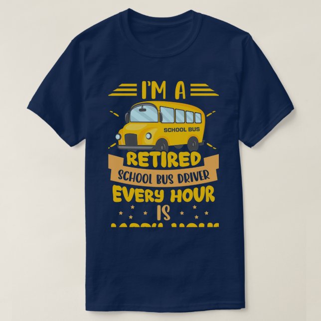 Ix27m Gult Buss Drivi för den trötta Buss-drivruti T Shirt (Design framsida)