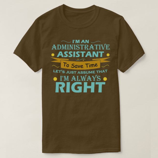 Ix27m och administrativ assistent vid spara t shirt (Design framsida)